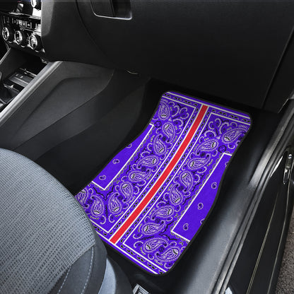 Dual Violet OG Bandana Redline Car Mats