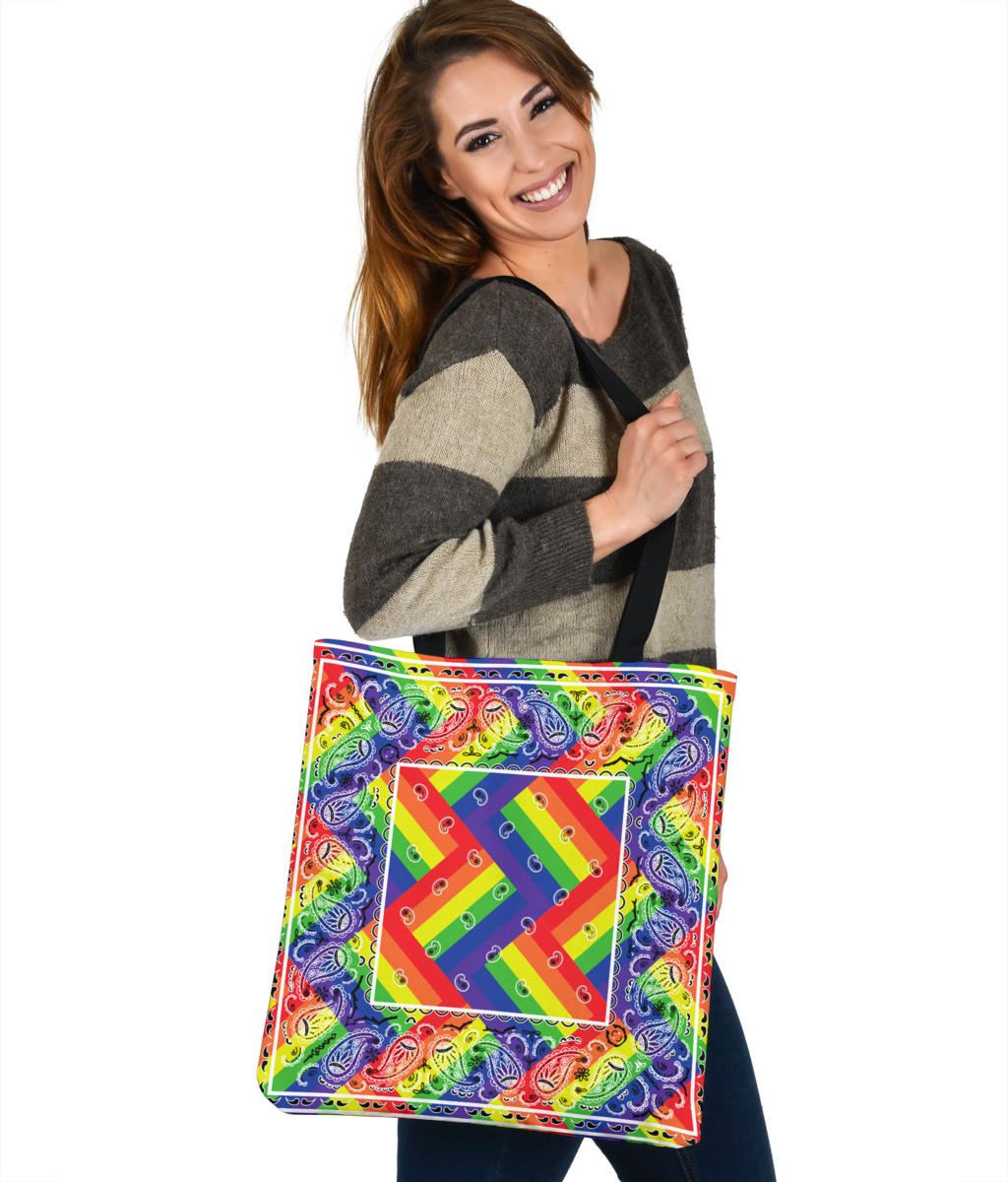 ZigZag Rainbow Bandana Tote Bag