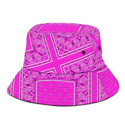 Abruptly Pink Bandana Bucket Hat