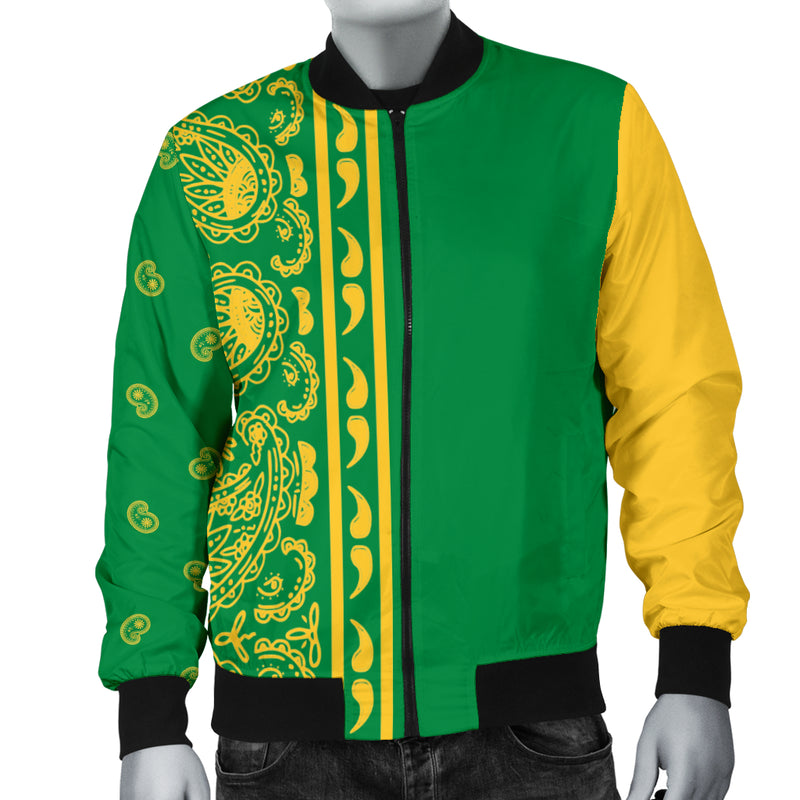 Men's Asymmetrical Green and Gold 1