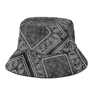 Smokey Black Bandana Bucket Hat