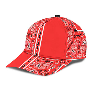 Classic Cap - Red Bandana Style Offset