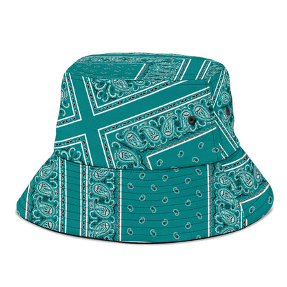 Teal Bandana Bucket Hat