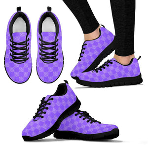 Low Top Sneaker - Purple Checkerboard on Black