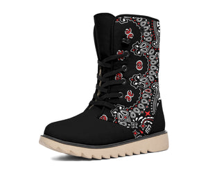 Women's Winter Boots - Black Bandana 3