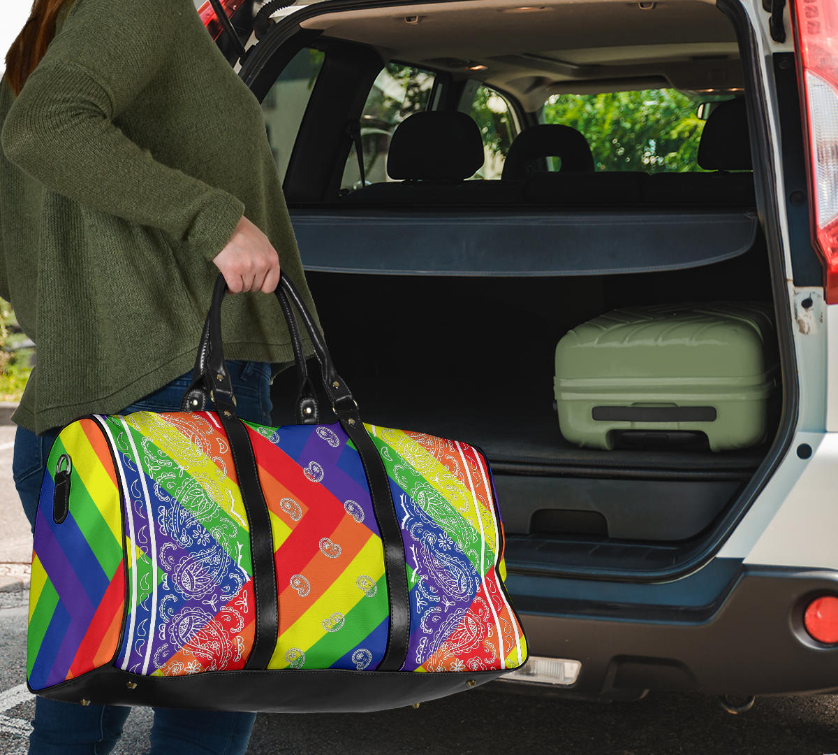 Rainbow ZigZag Bandana Travel Bag