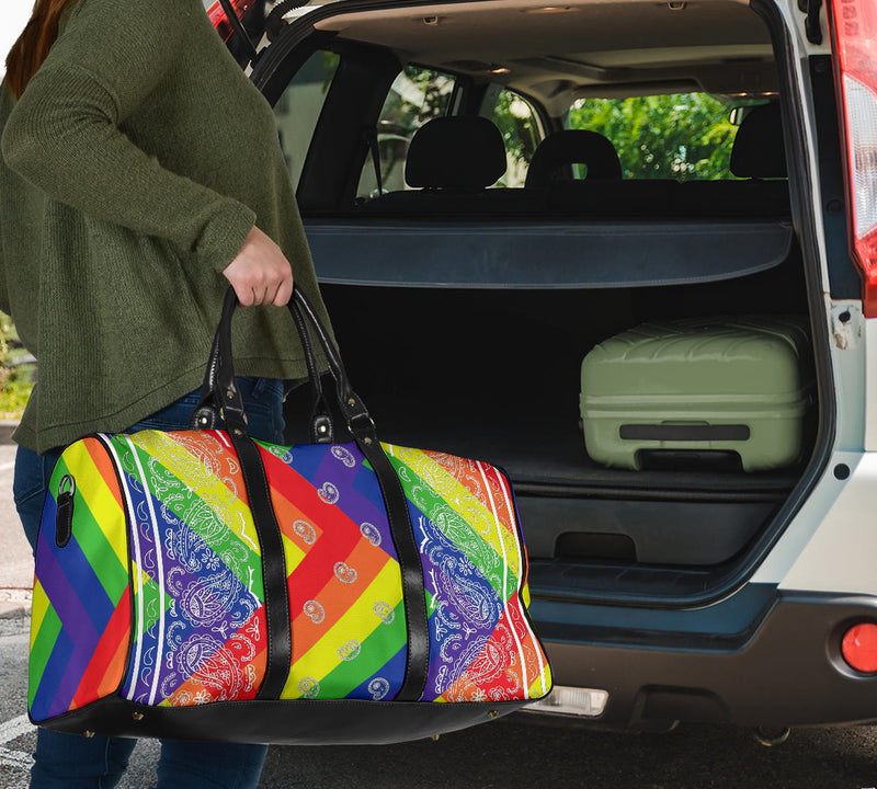 Rainbow ZigZag Bandana Travel Bag