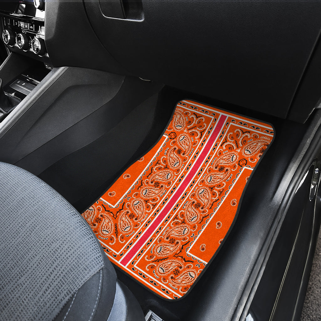 Dual Traffic Cone Orange OG Bandana Redline Car Mats