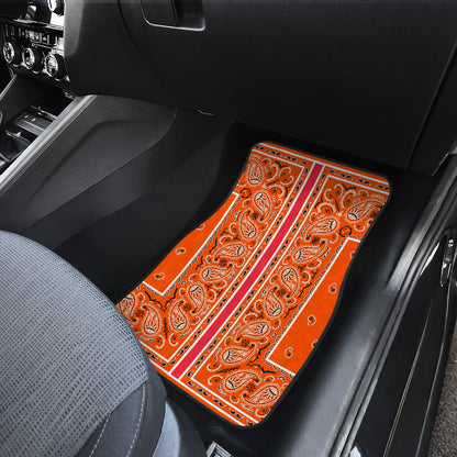 Dual Traffic Cone Orange OG Bandana Redline Car Mats