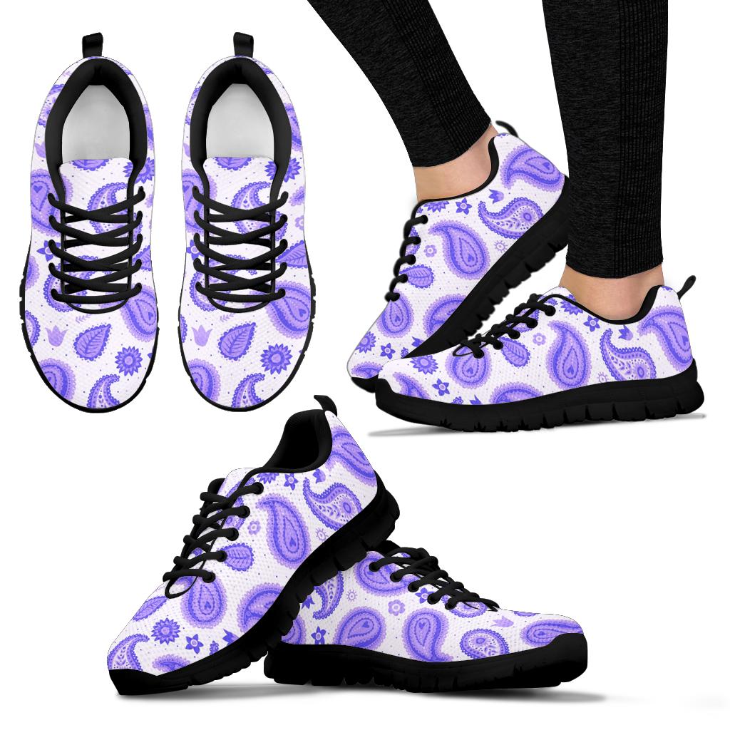 Low Top Sneaker - Amethyst Paisley Black Sole