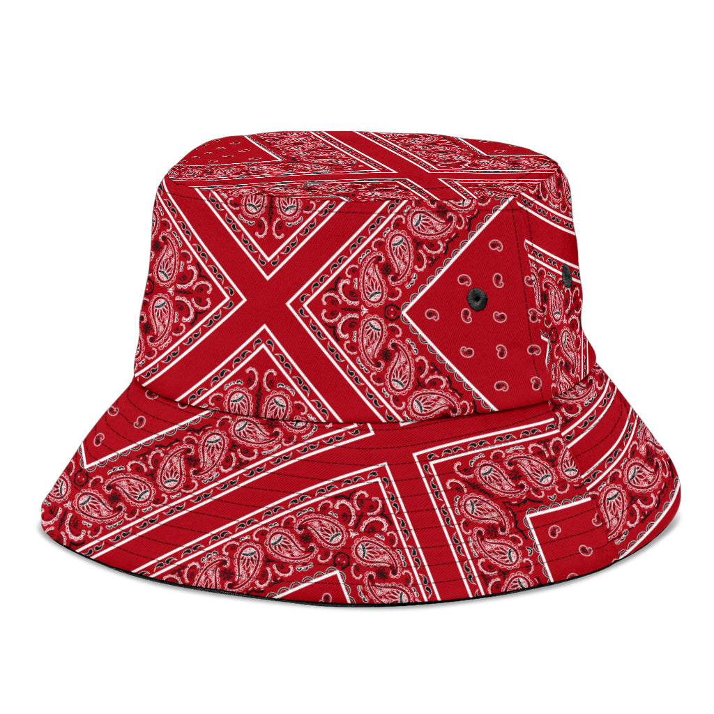 Classic Red Bandana Bucket Hat