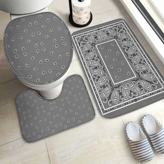 Bathroom Set - OG Gray Bandana 3 Pieces