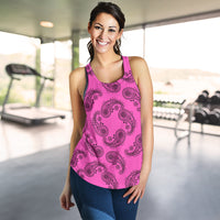 Women's Racerback Tank - Swirl Pink/Black