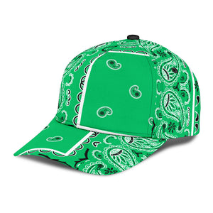 Classic Cap - Green Bandana Style