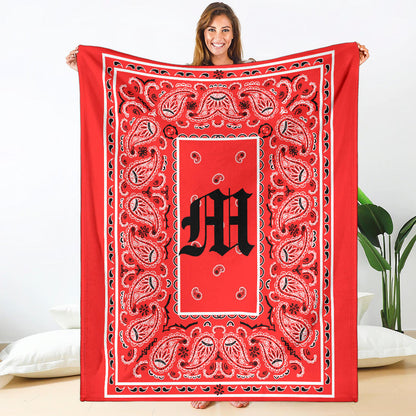 Red Ultra Plush Bandana Blanket - M oe