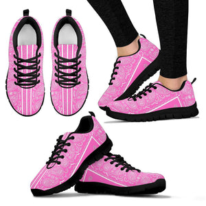 Low Top Sneaker - Bright Pink on Black