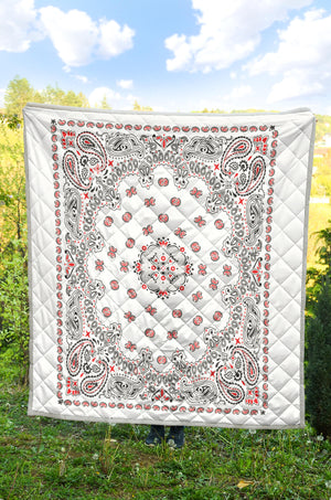 Quilt 2 - Red Black White Bandana Style