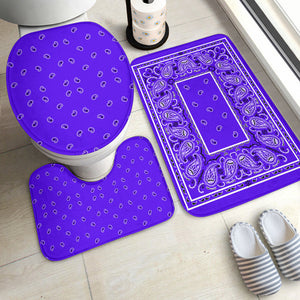 Bathroom Set - Violet Bandana 3 Pieces