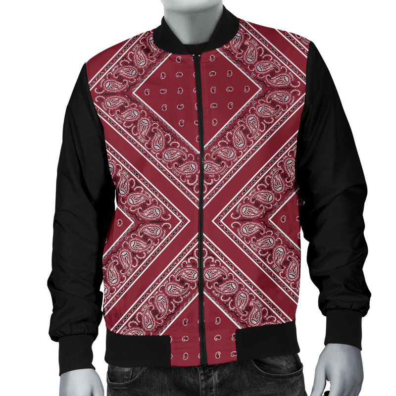 Men's Maroon X Bomber Jacket 2