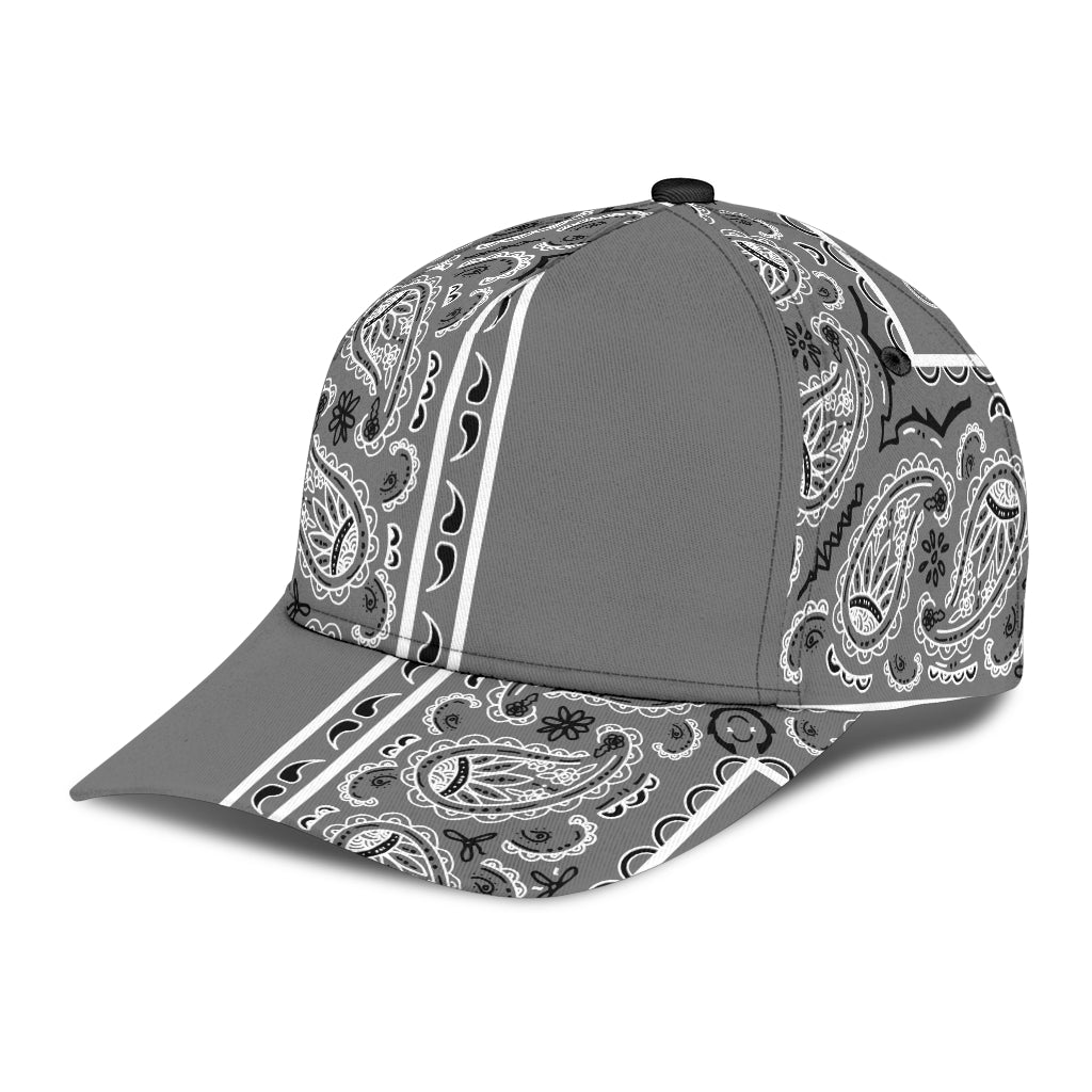 Classic Cap - Gray Bandana Style