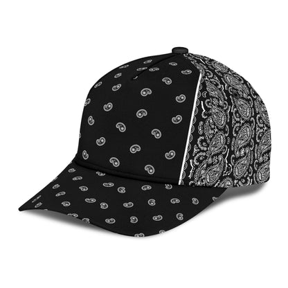 Classic Cap - White on Black Inline