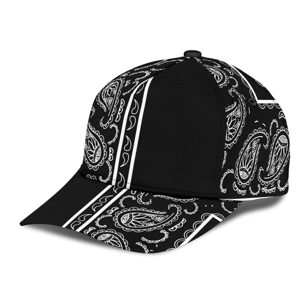 Classic Cap - Black Bandana Style