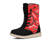 Women's Winter Boots - Red Paisley