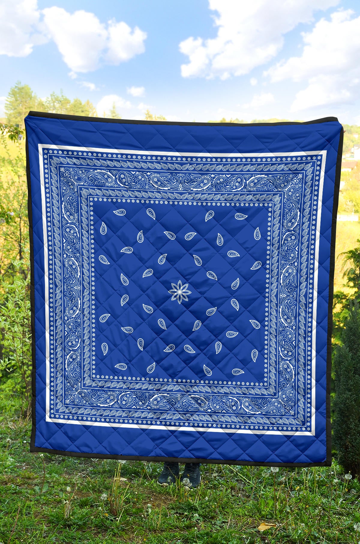 Quilt 4 Blue White Bandana Quilt