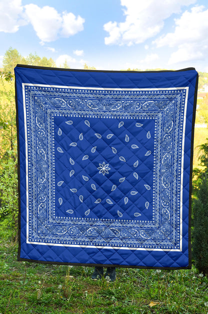 Quilt 4 Blue White Bandana Quilt