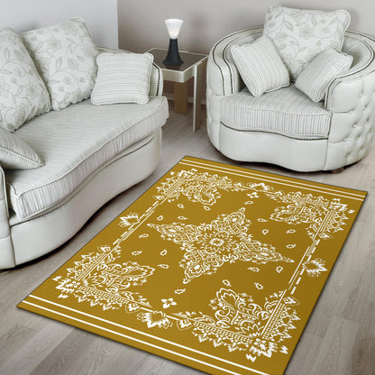 Area Rug Two - White on Gold