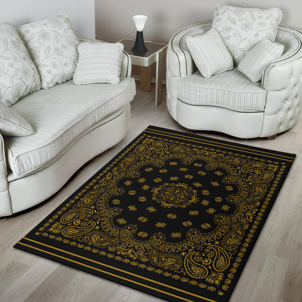 Area Rug 1 - Gold on Black
