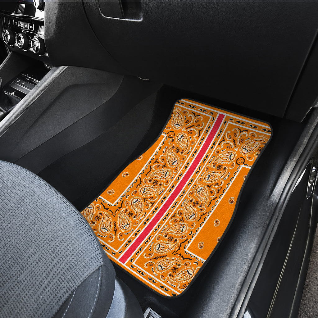 Dual Orange OG Bandana Redline Car Mats
