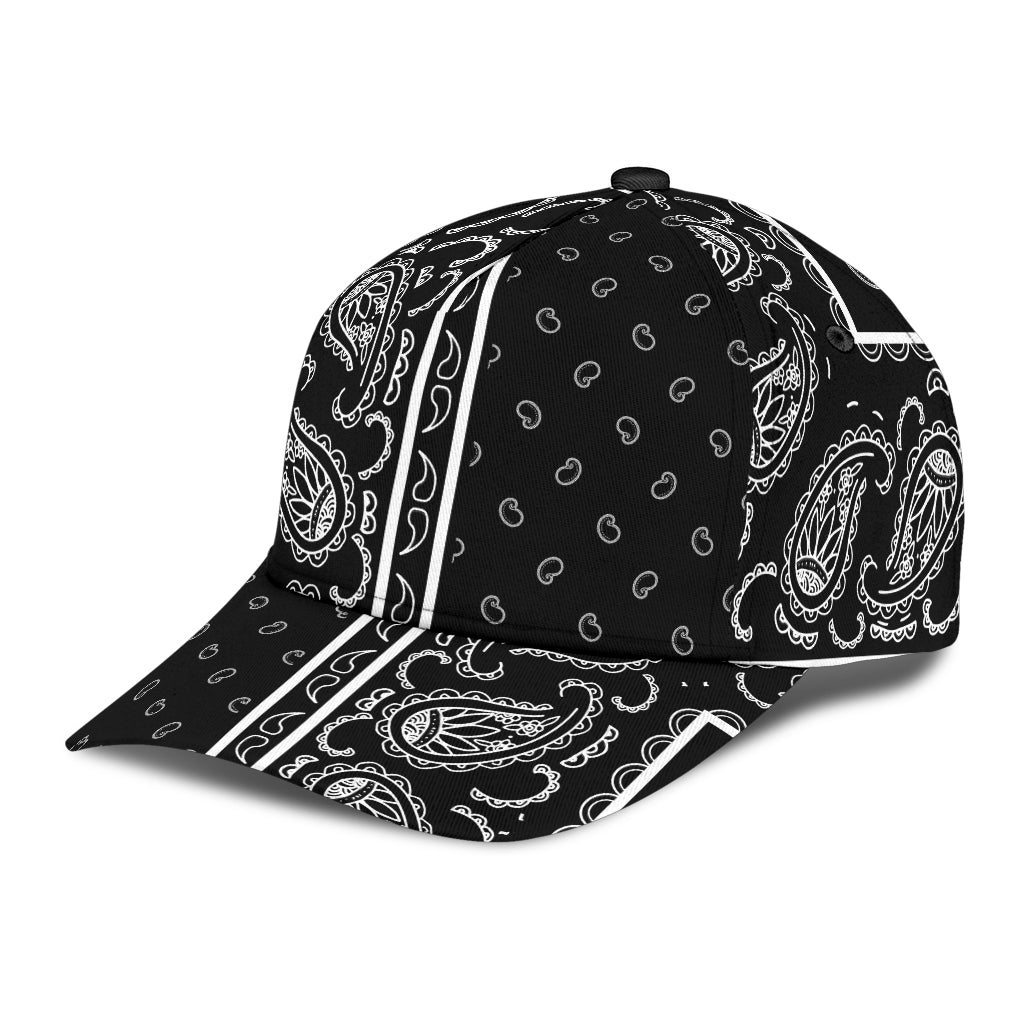 Classic Cap - Black Bandana Style V2