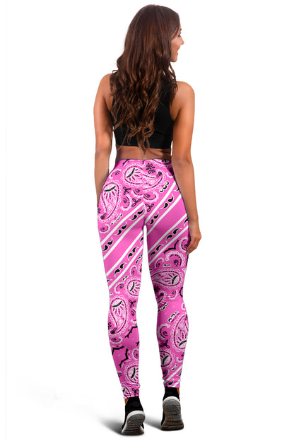 Women's Leggings - Pink Total Bandana