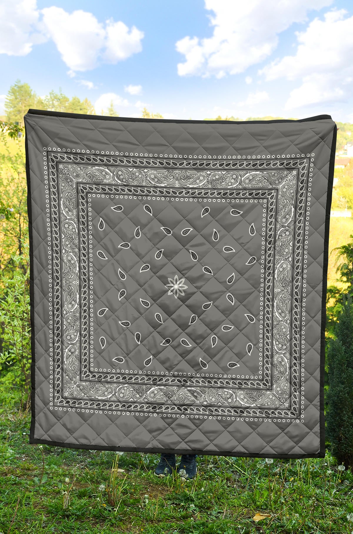 Quilt 4 Gray Bandana Quilt