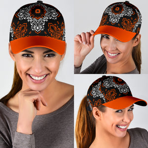 Classic Cap 3 Orange White Black Orange Bill