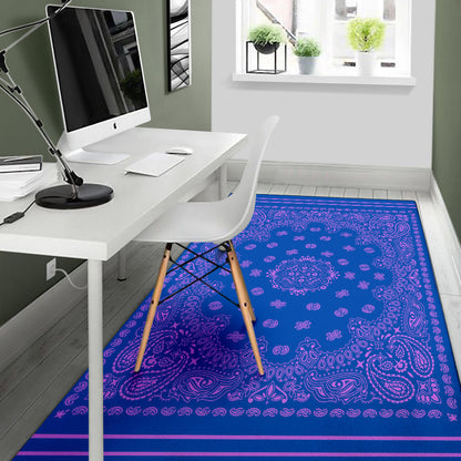 Area Rug One - Magenta on Cobalt