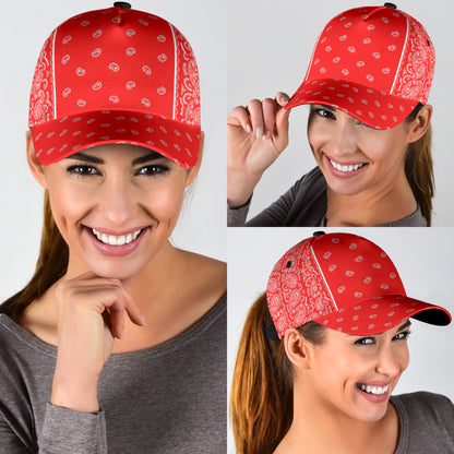 Classic Cap - White on Red Bandana Inline