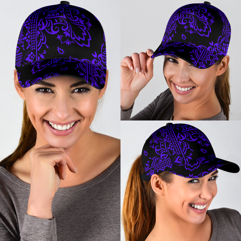 Classic Cap 3 Violet Black All Over Design