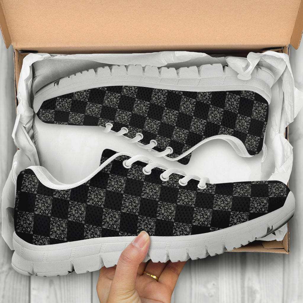 Low Top Sneaker - Black CheckerBoard