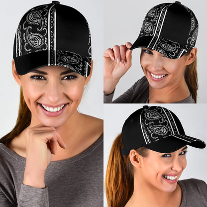 Classic Cap - Black Bandana Style