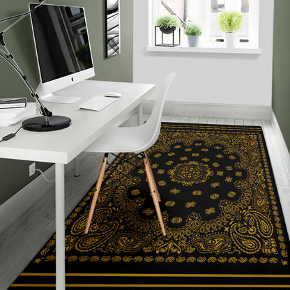 Area Rug 1 - Gold on Black