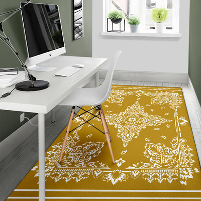 Area Rug Two - White on Gold