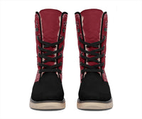 Women's Winter Boots - Bandana3 Maroon & Black