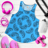 Women's Racerback Tank - Swirl Lt Blue