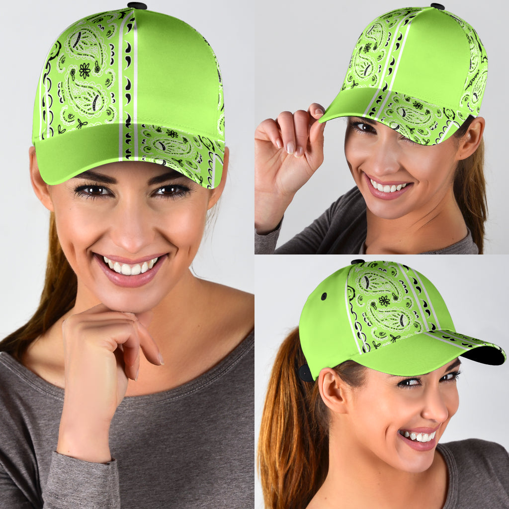 Classic Cap - Lime Bandana Style