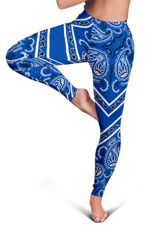 Women's Leggings - Cobalt Total Bandana