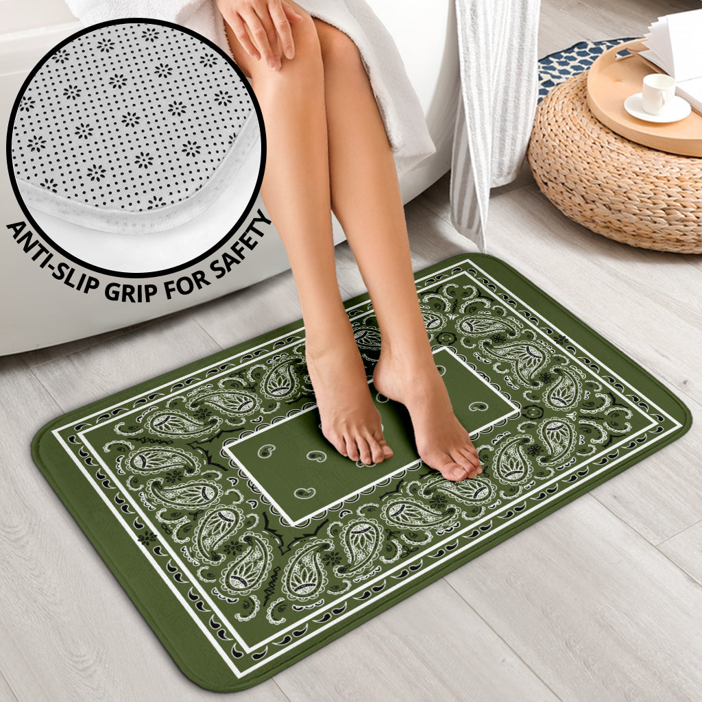 Bathroom Set - Army Green Bandana 3 Pieces