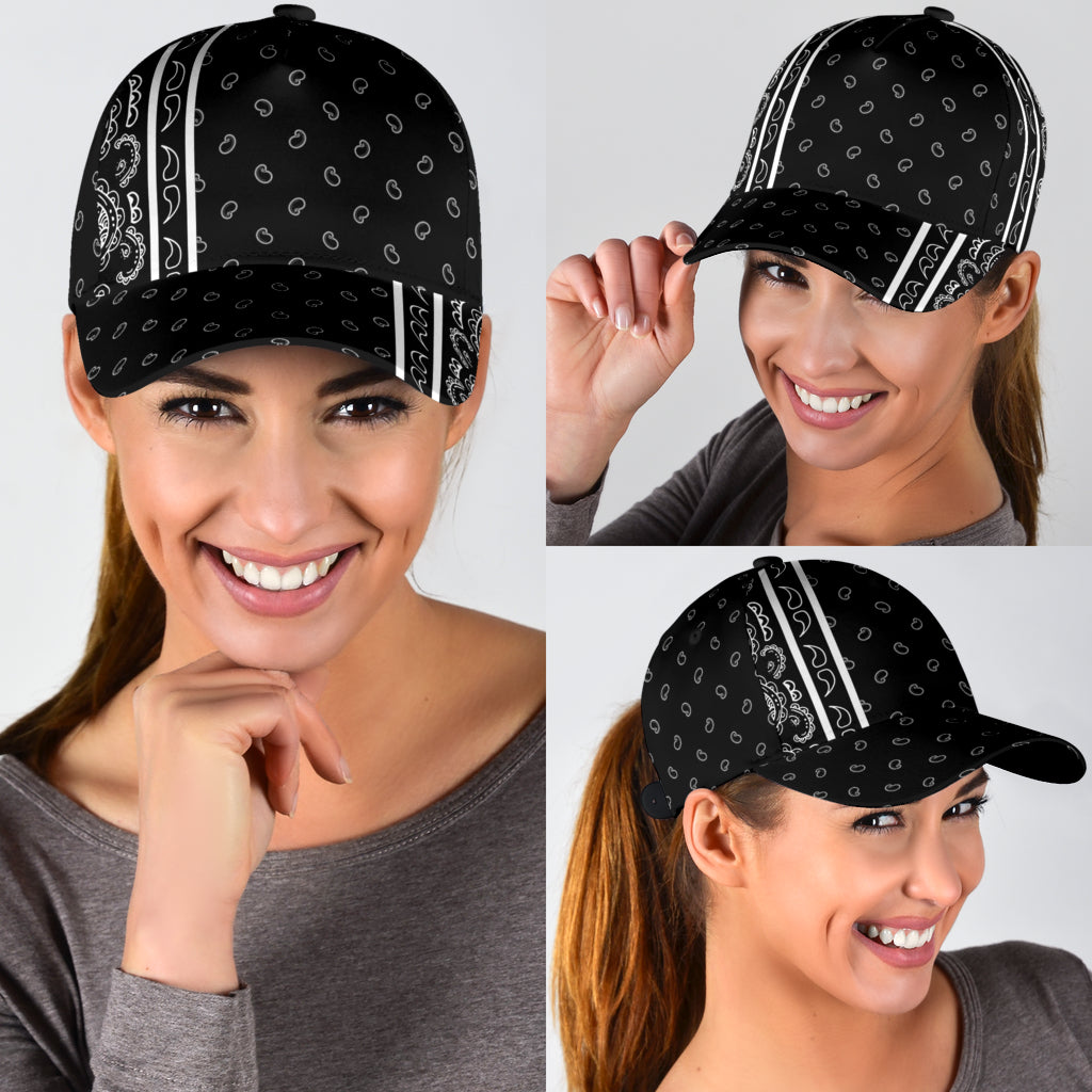Classic Cap - White on Black Offset