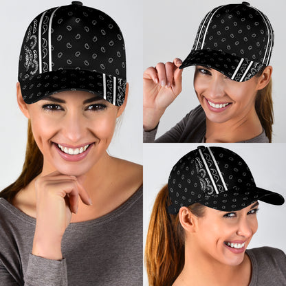 Classic Cap - White on Black Offset
